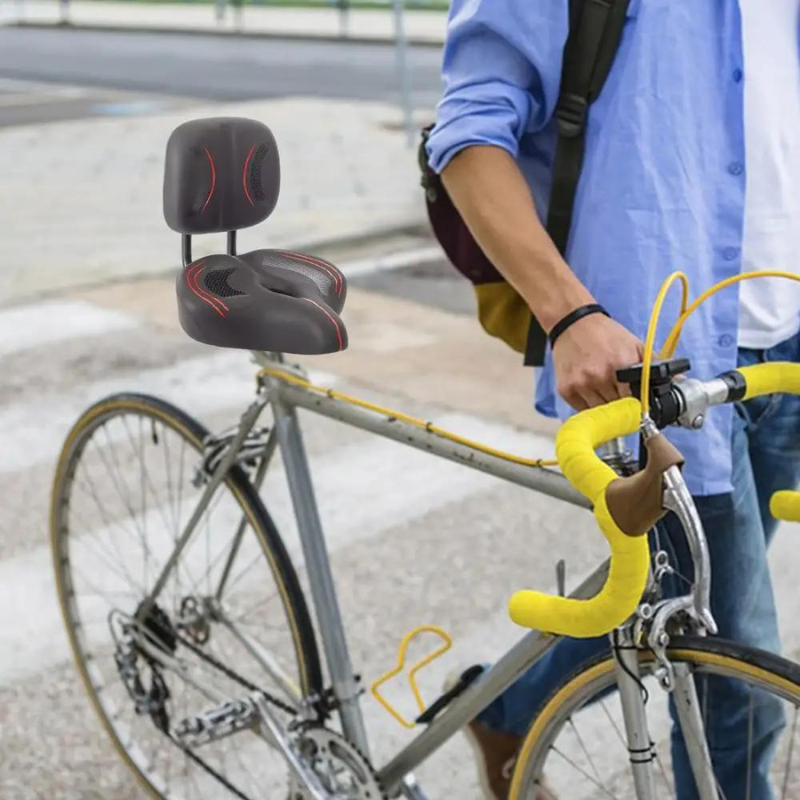 Fietszadel met rugleuning